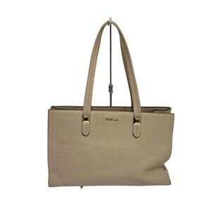 FURLA kim - Pink Beige Leather Tote Bag